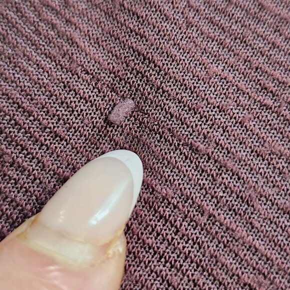 Free People Mauve Long Sleeve Mesh Back Top Embroidered Details size S - Picture 14 of 15